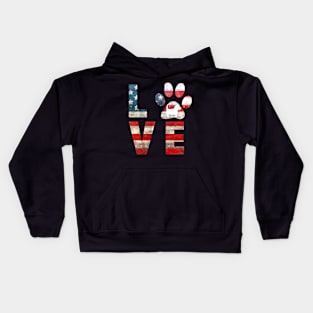 Patriotic Westie  Dog Love Kids Hoodie